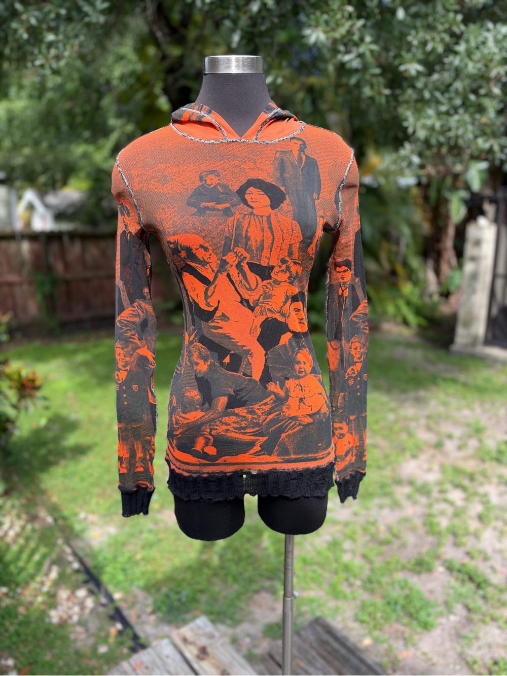 RARE Archival S/S 1998 Jean Paul Gaultier Mesh Hooded Top